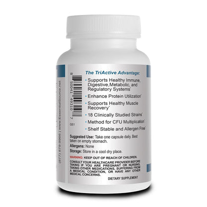 Essential Source TriActive Biotics for Men - Probiotic Capsules, 30 Billion CFU with Prebiotics & Blue Spirulina, Shelf Stable, Allergen Free, Digestive & Immune Support, 30 Count - dailyvitalstore