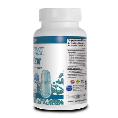 Essential Source TriActive Biotics for Men - Probiotic Capsules, 30 Billion CFU with Prebiotics & Blue Spirulina, Shelf Stable, Allergen Free, Digestive & Immune Support, 30 Count - dailyvitalstore