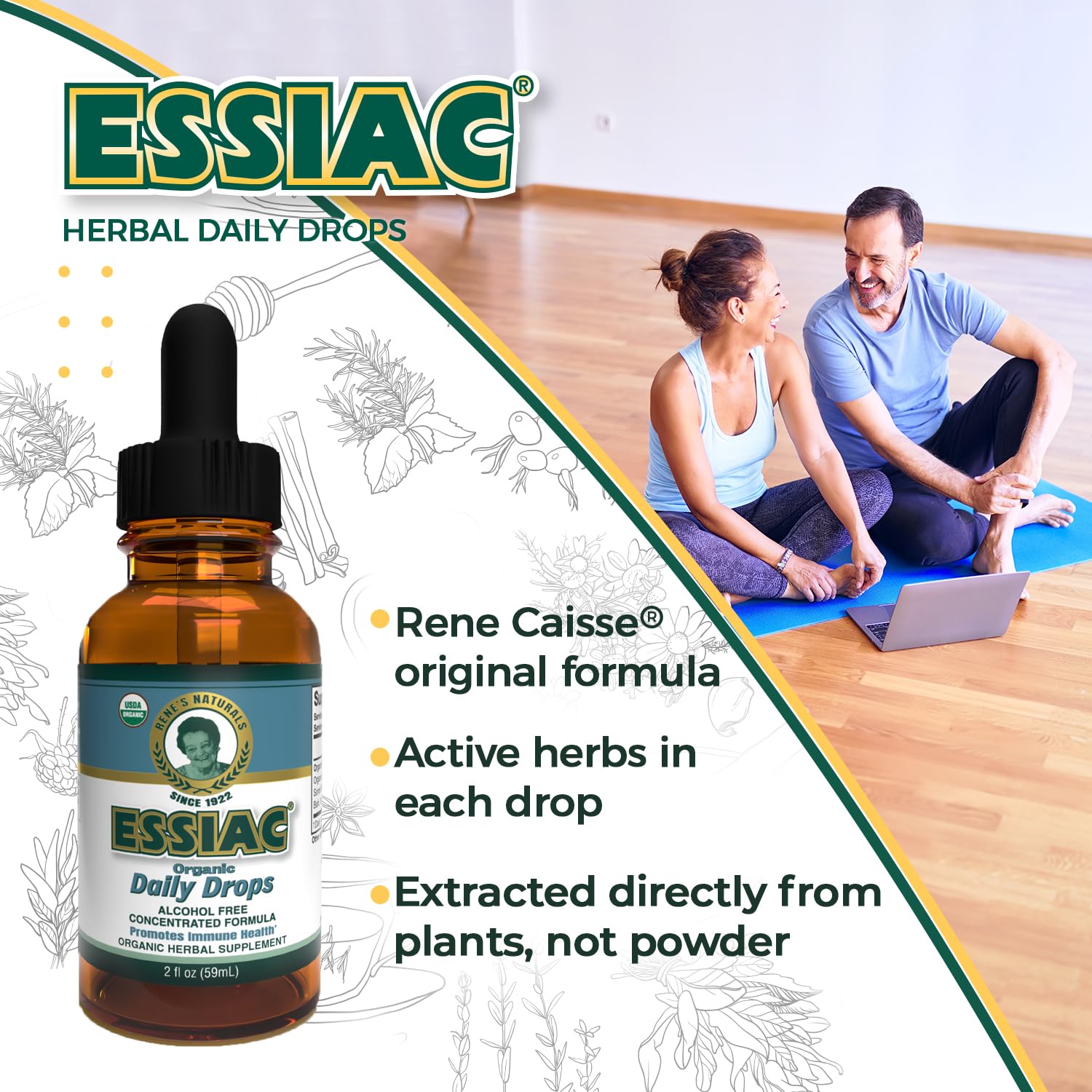 Essiac All-Natural Tea Powder & Organic Wild-Crafted Daily Drops | Detoxify Liver, Blood & Lymph Node - dailyvitalstore