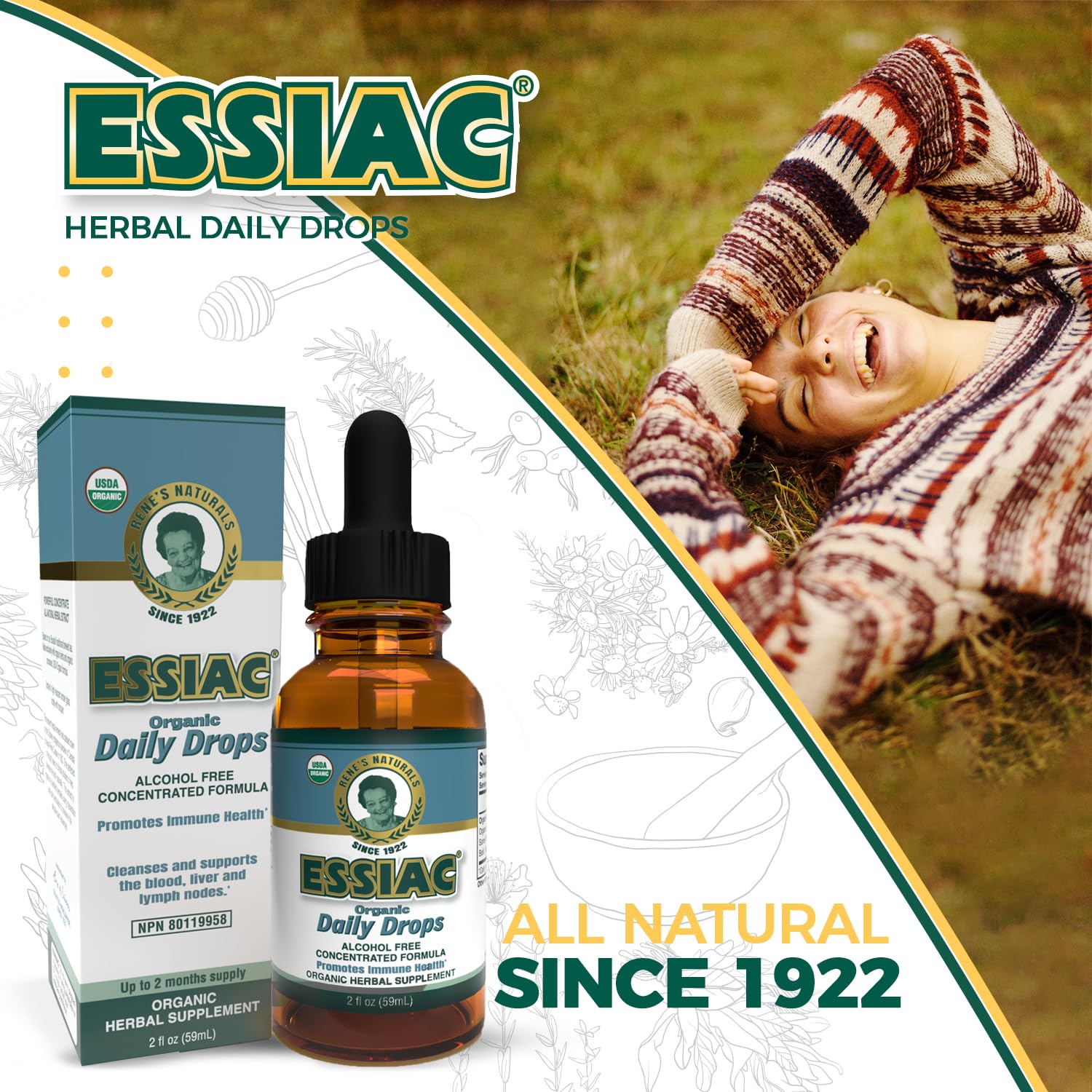 Essiac All-Natural Tea Powder & Organic Wild-Crafted Daily Drops | Detoxify Liver, Blood & Lymph Node - dailyvitalstore