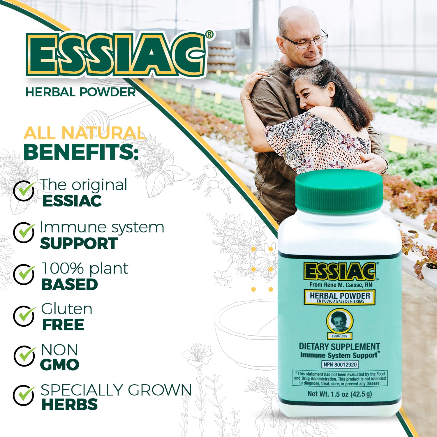Essiac PowderESSIAC Original Herbal Tea Powder – 1.5 oz Bottle | Powerful Antioxidant Blend to Help Promote Overall Health & Well-Being | Original Formula from 1922 (1) - dailyvitalstore