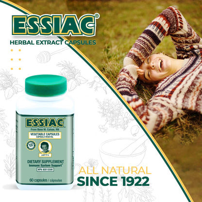 ESSIAC Tea All-Natural Herbal Extract Capsules – 60 Capsules | Powerful Antioxidant Blend to Help Promote Overall Health & Well-Being | Original Formula Since 1922 - dailyvitalstore