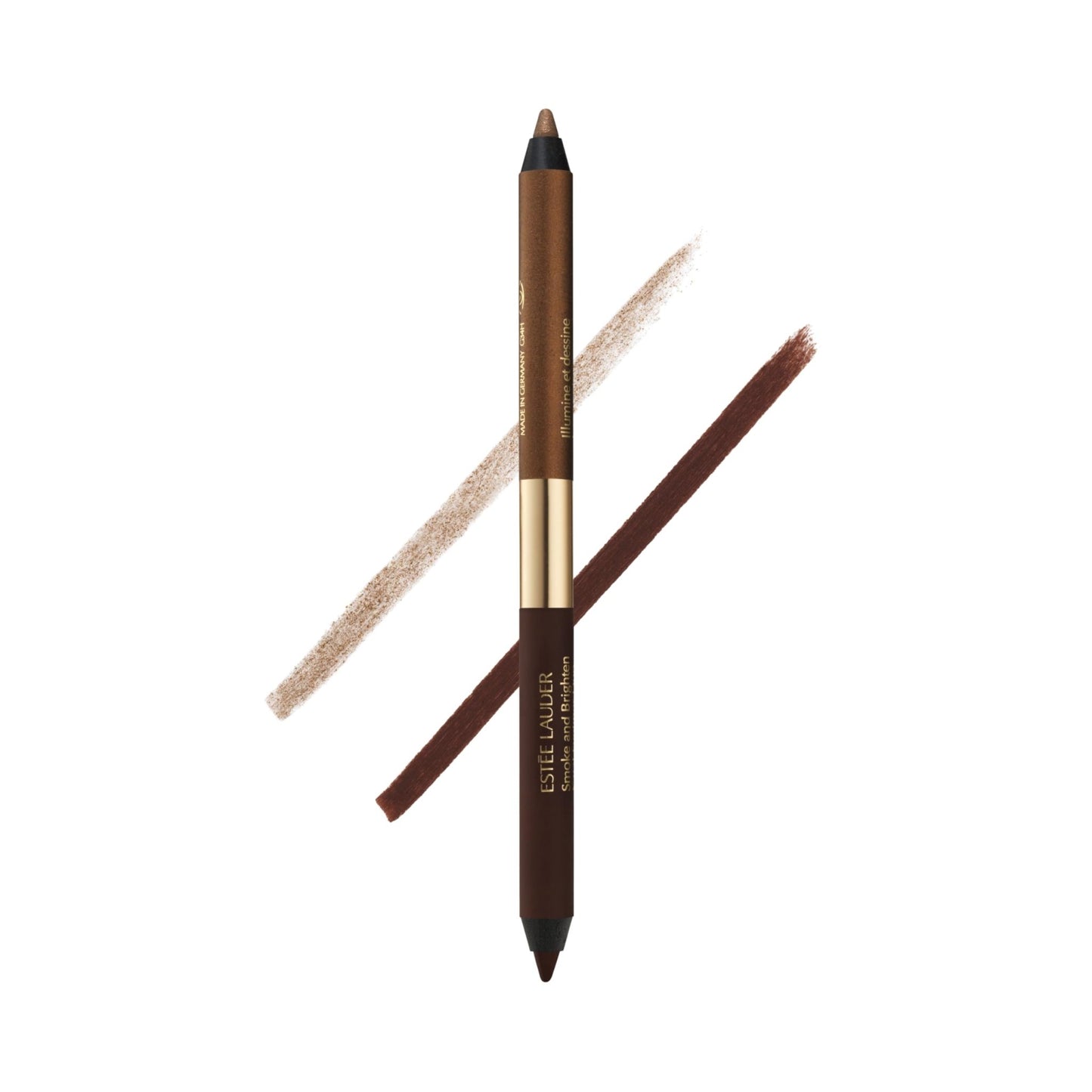 Estée Lauder Smoke and Brighten Long-Lasting Waterproof Kajal Eyeliner Pencil Duo, 0.03 Ounce, Dark Chocoloate/Rich Bronze - dailyvitalstore