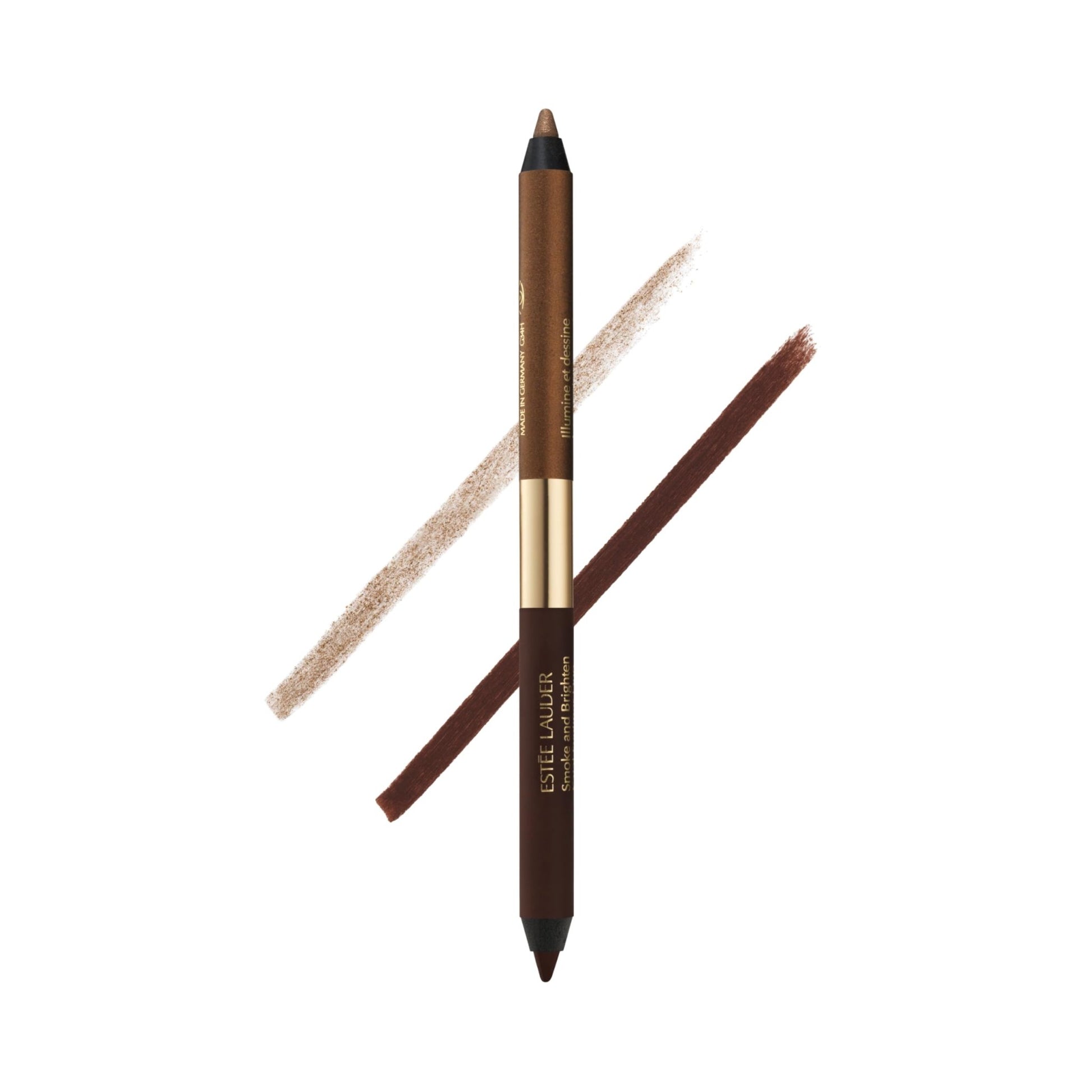 Estée Lauder Smoke and Brighten Long-Lasting Waterproof Kajal Eyeliner Pencil Duo, 0.03 Ounce, Dark Chocoloate/Rich Bronze - dailyvitalstore