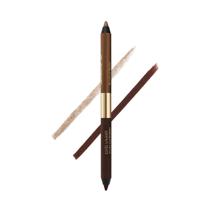 Estée Lauder Smoke and Brighten Long-Lasting Waterproof Kajal Eyeliner Pencil Duo, 0.03 Ounce, Dark Chocoloate/Rich Bronze - dailyvitalstore