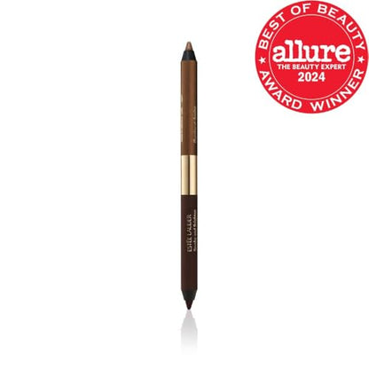 Estée Lauder Smoke and Brighten Long-Lasting Waterproof Kajal Eyeliner Pencil Duo, 0.03 Ounce, Dark Chocoloate/Rich Bronze - dailyvitalstore