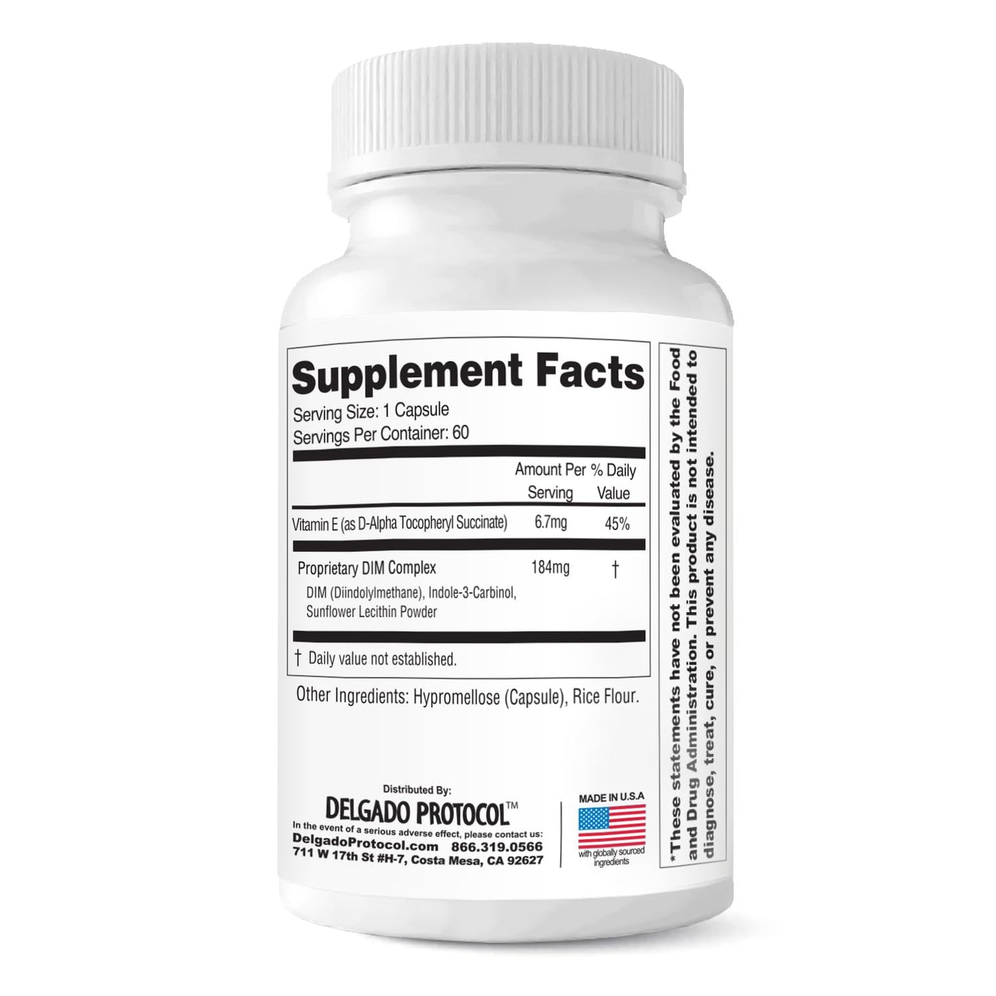 EstroBlock Estrogen Balance Supplement - Maintain Clear Skin, Body Defenses for Women & Men - Delgado Protocol - Original Formula w/No Crystalline DIM Against Dysfunction - 60 Capsules - dailyvitalstore