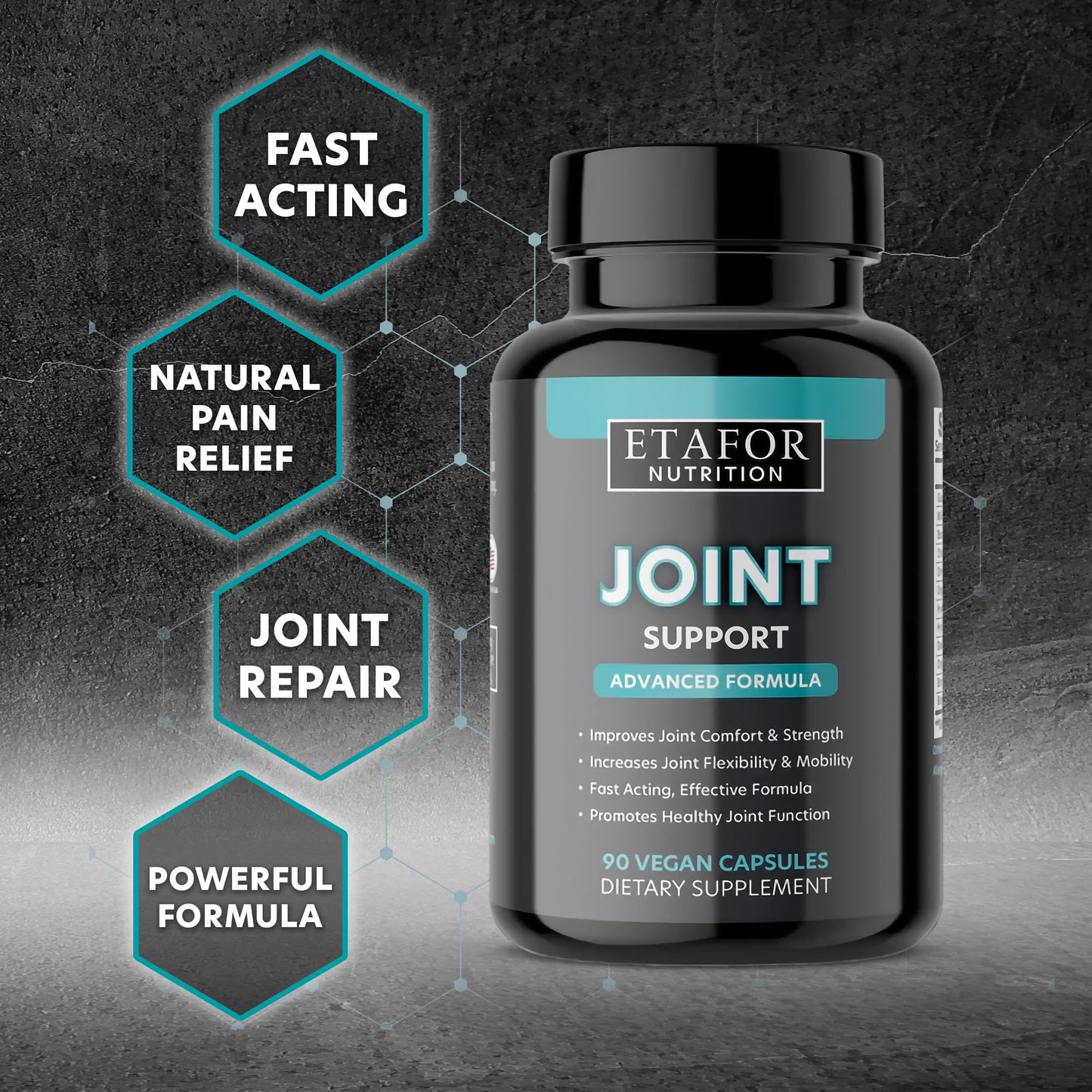 ETAFOR Joint Support Supplement - Joint Health Supplement with Glucosamine, Boswellia Serrata, Turmeric and Black Pepper Extract - dailyvitalstore
