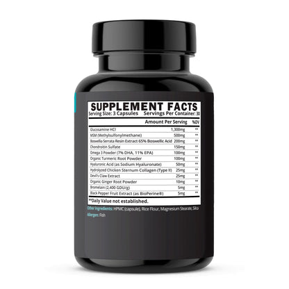 ETAFOR Joint Support Supplement - Joint Health Supplement with Glucosamine, Boswellia Serrata, Turmeric and Black Pepper Extract - dailyvitalstore