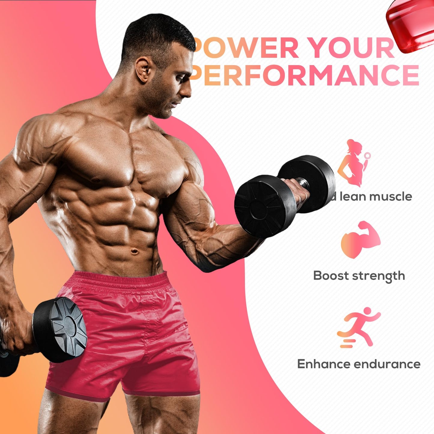 eterlower Creatine Monohydrate Gummies, 5g Creatine Gummies for Women & Men.Pre-Workout & Muscle Growth Support, - dailyvitalstore