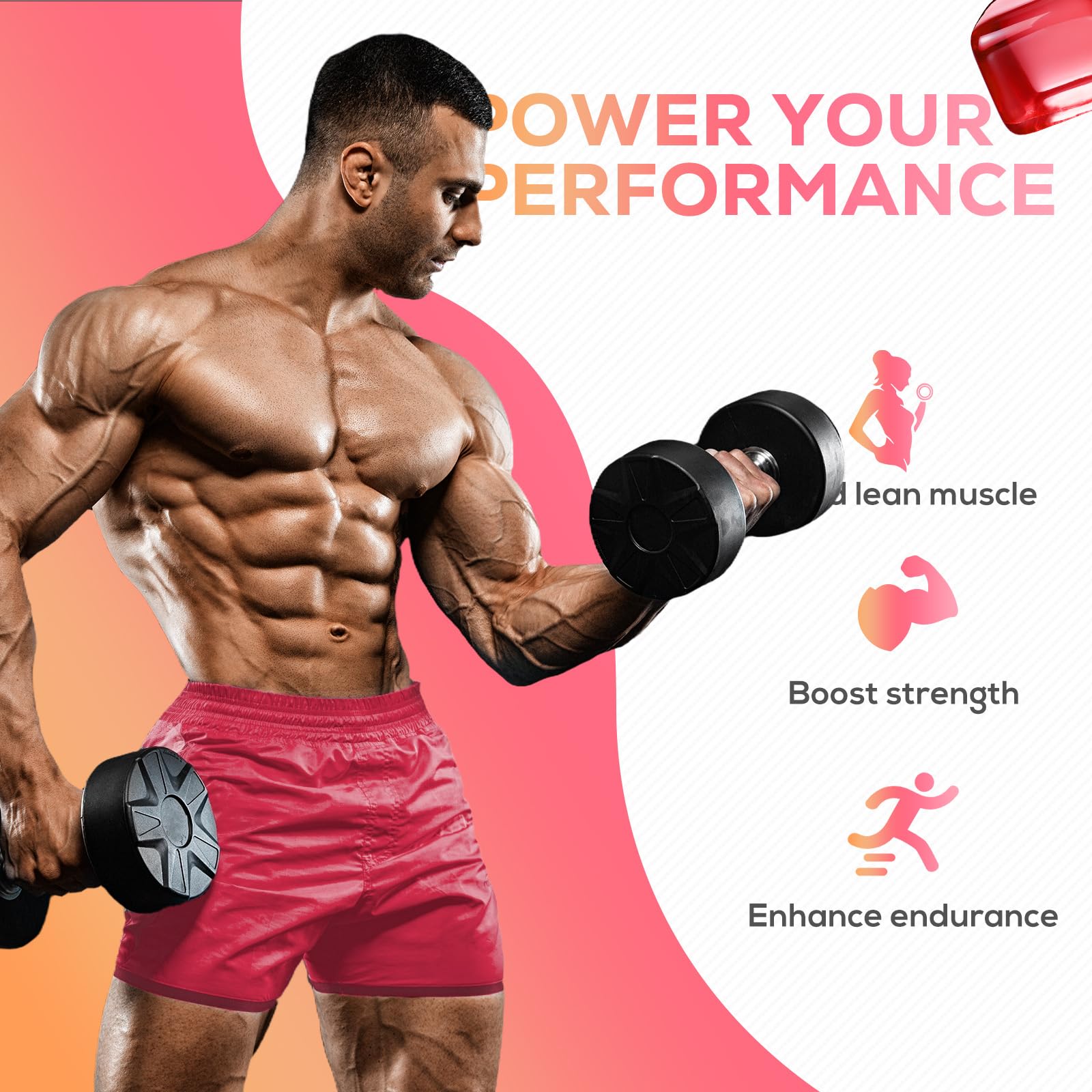 eterlower Creatine Monohydrate Gummies, 5g Creatine Gummies for Women & Men.Pre-Workout & Muscle Growth Support, - dailyvitalstore
