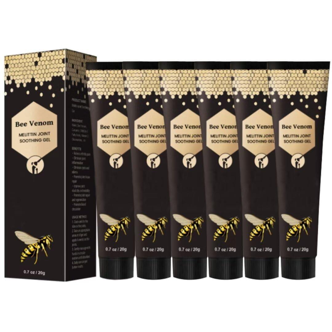 ETKOVNJ 6 Packs Bee Venom Cream, Bee Venom Bone Gel Joint Gel for Neck, Waist, Back of Hands, Feet and Legs - dailyvitalstore