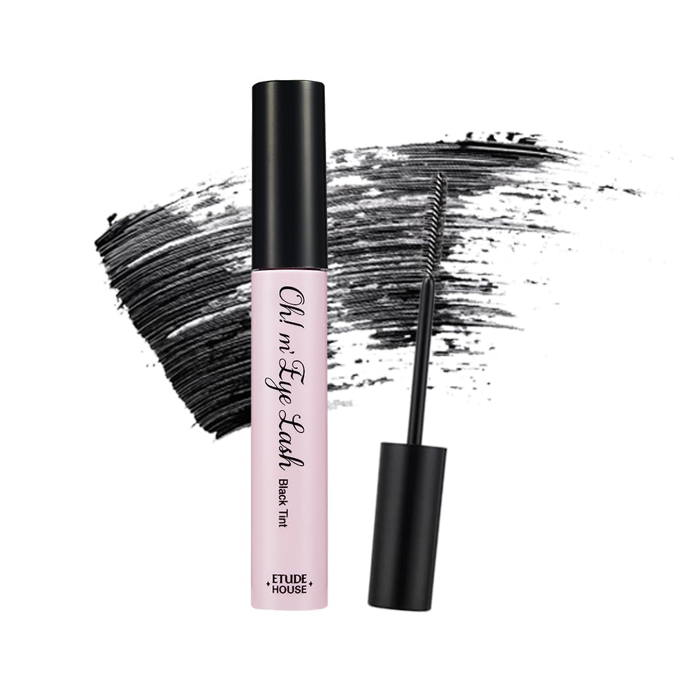 ETUDE Oh M'Eye Lash Black Tint Mascara – Natural Glossy Effect with Long Lasting Strong Curl System, Volume Enhancing, Smudge-Free, Improved fixation and water resistance, Korean Makeup, Kbeauty - dailyvitalstore