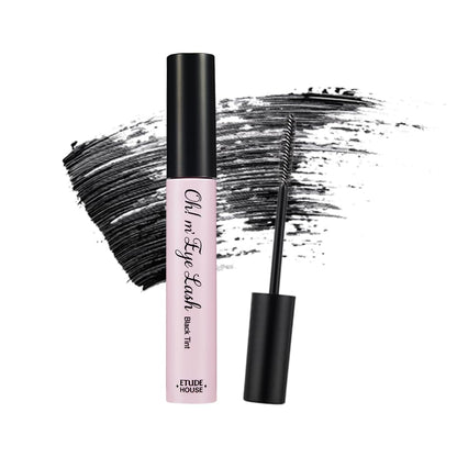 ETUDE Oh M'Eye Lash Black Tint Mascara – Natural Glossy Effect with Long Lasting Strong Curl System, Volume Enhancing, Smudge-Free, Improved fixation and water resistance, Korean Makeup, Kbeauty - dailyvitalstore