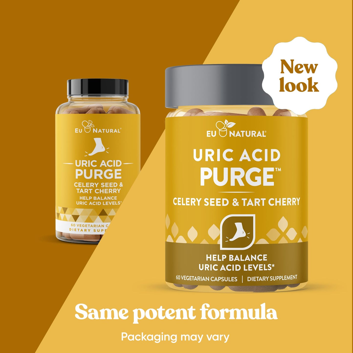 Eu Natural Purge Uric Acid Flush - Eat & Drink What You Want - Uric Acid Support for Joints & Mobility with Celery Seed, Tart Cherry - dailyvitalstore