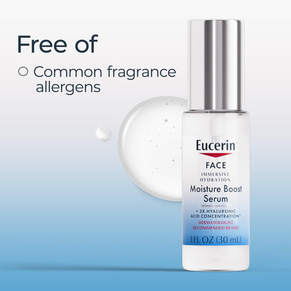 Eucerin Immersive Hydration Smoothing Face Serum, Ultra-Lightweight Hyaluronic Acid Serum Reduces the Look of Fine Lines and Wrinkles, 1 Fl Oz Bottle - dailyvitalstore