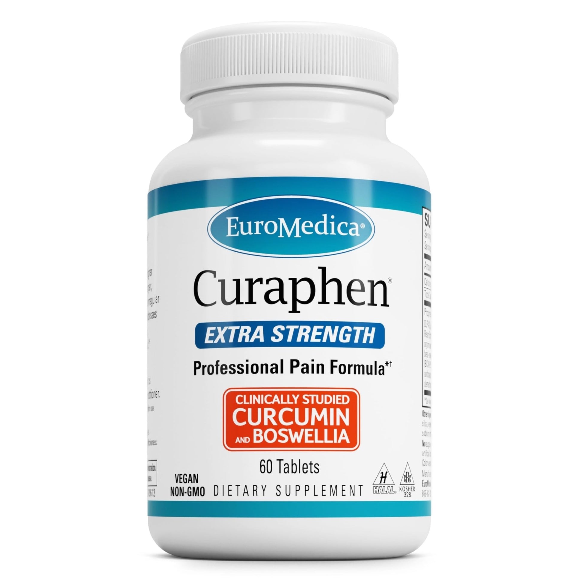 EuroMedica Curaphen Extra Strength - Curcumin & Boswellia Supplement for Healthy Circulation Support - Turmeric Supplement to Support Joints, Muscle Health & Endorphin Production - 60 Tablets - dailyvitalstore