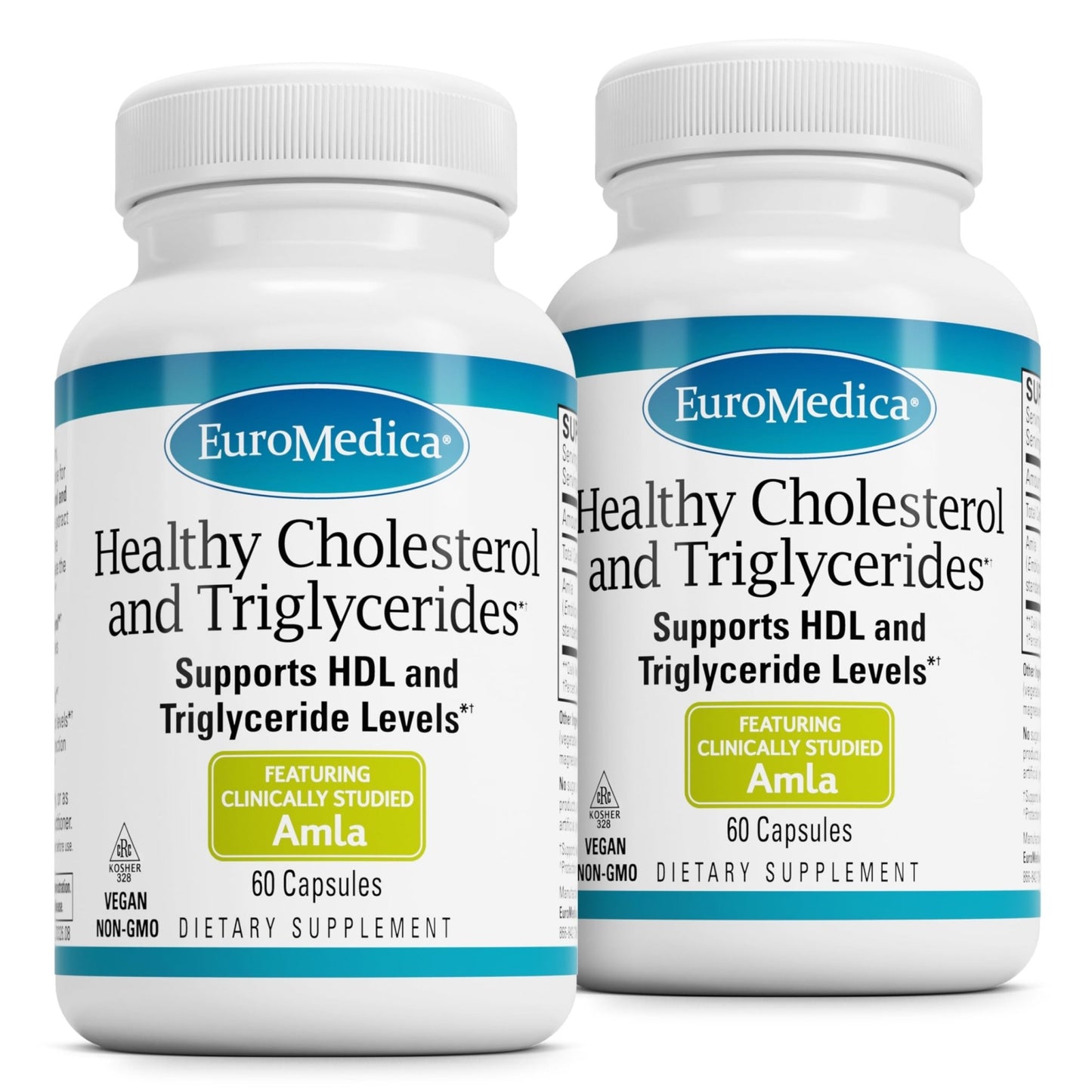 EuroMedica Healthy Cholesterol and Triglycerides - Antioxidant Supplement for Immune & Heart Support - Supplement to Aid Healthy Cholesterol & Triglyceride - 60 Capsules, 2 Pack (120 Capsules) - dailyvitalstore