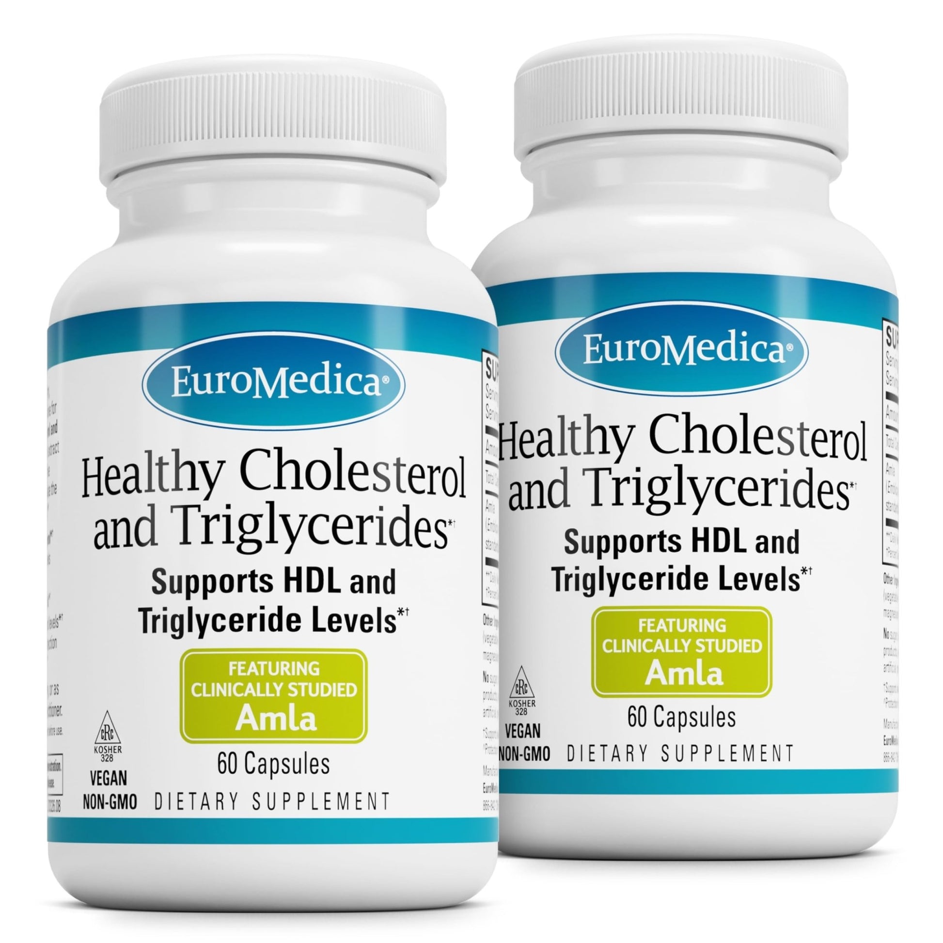 EuroMedica Healthy Cholesterol and Triglycerides - Antioxidant Supplement for Immune & Heart Support - Supplement to Aid Healthy Cholesterol & Triglyceride - 60 Capsules, 2 Pack (120 Capsules) - dailyvitalstore