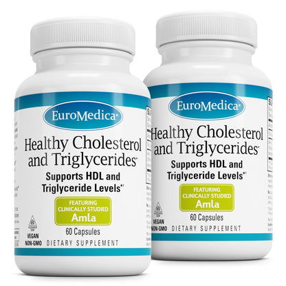 EuroMedica Healthy Cholesterol and Triglycerides - Antioxidant Supplement for Immune & Heart Support - Supplement to Aid Healthy Cholesterol & Triglyceride - 60 Capsules, 2 Pack (120 Capsules) - dailyvitalstore