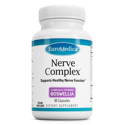 EuroMedica Nerve Complex - Herbal Supplement with Bioactive Vitamin B12 - Circulation & Nerve Health Support Supplement - Vegan Capsules with Boswellia Serrata - 60 Capsules - dailyvitalstore