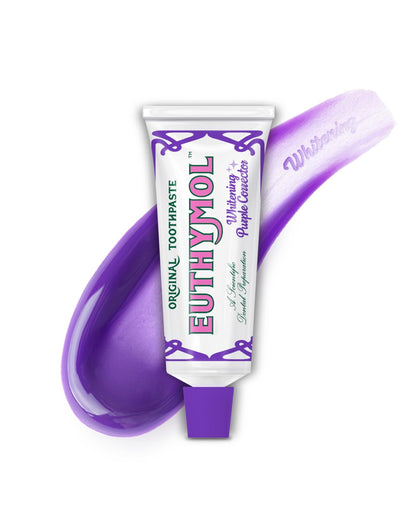 Euthymol Purple Whitening Toothpaste (3.7 fl oz) – for Yellow & Sensitive Teeth | Violet Tone-Up Formula, Instantly Brightens, - dailyvitalstore