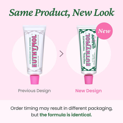 EUTHYMOL Whitening Toothpaste (3.7fl oz) - Stain Removal in 2 Weeks, Long-Lasting Freshness for Sensitive Gum & Teeth. Bad Breath - dailyvitalstore