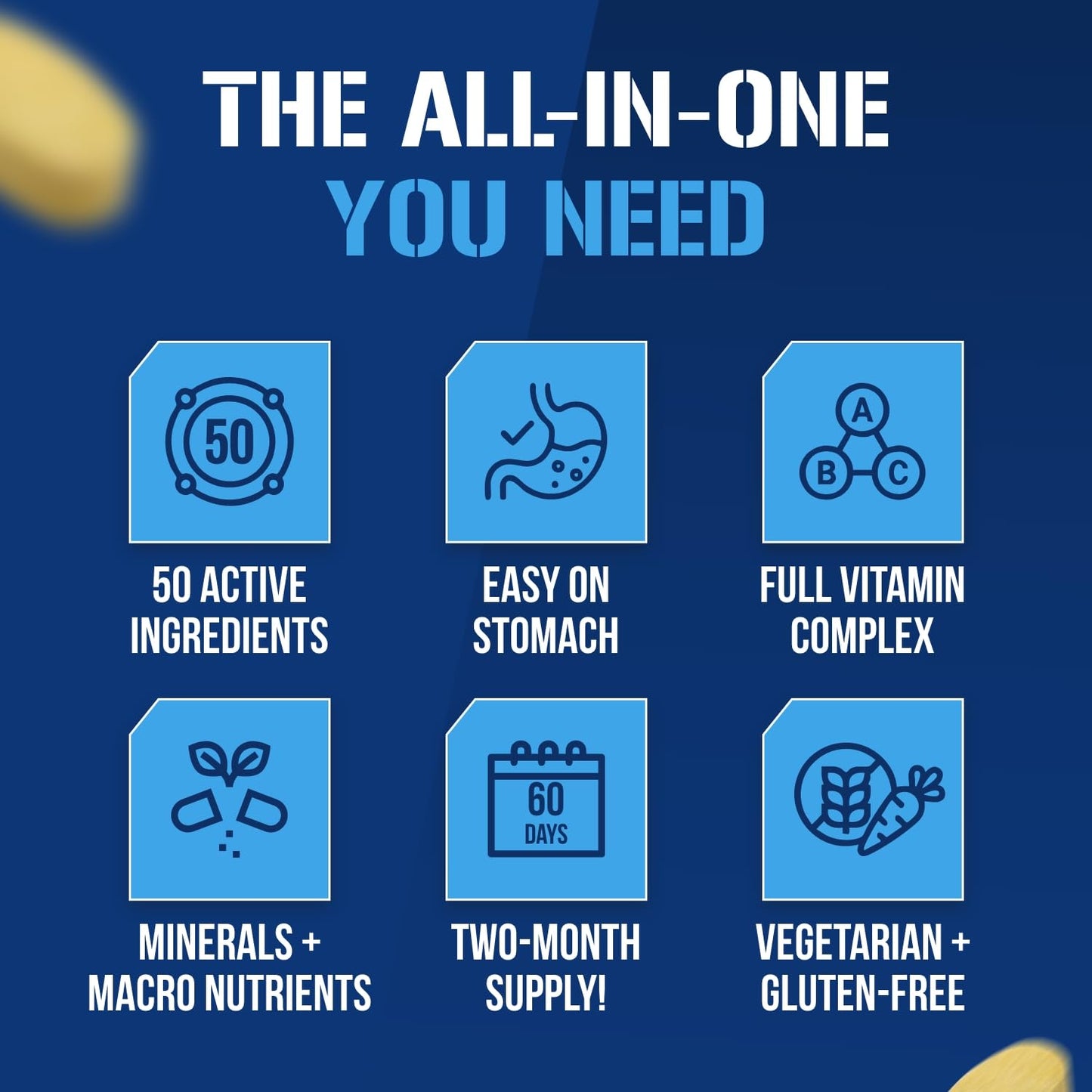 EVL Advanced Daily Multivitamin - Men's Multivitamin with Essential Minerals Phytonutrient Complex and VitaMode Active Mens Vitamins for Energy - dailyvitalstore