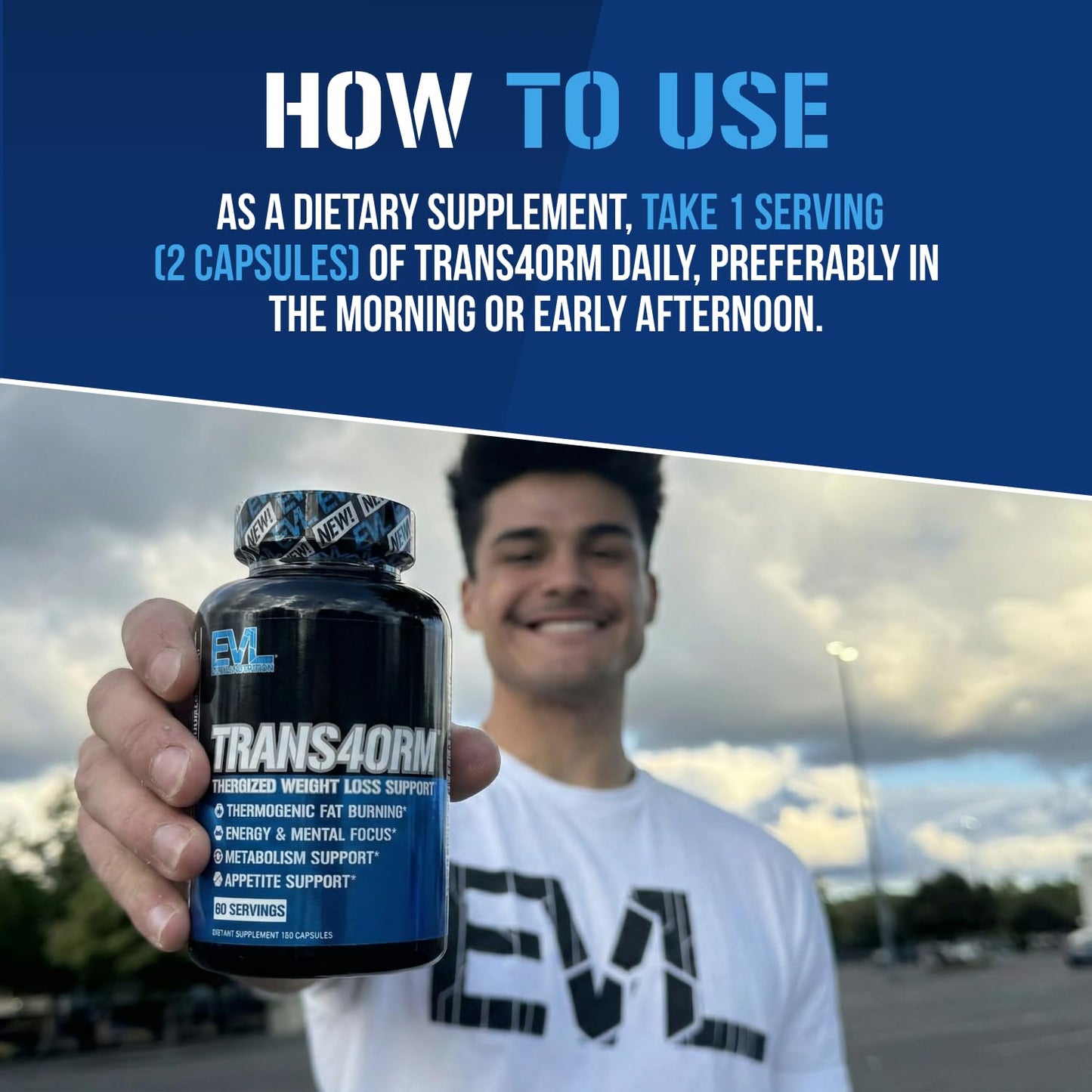 EVL Thermogenic Fat Burner Support - Fast Acting Weight Loss Energy and Appetite Support - Trans4orm Green Tea Supplement - dailyvitalstore