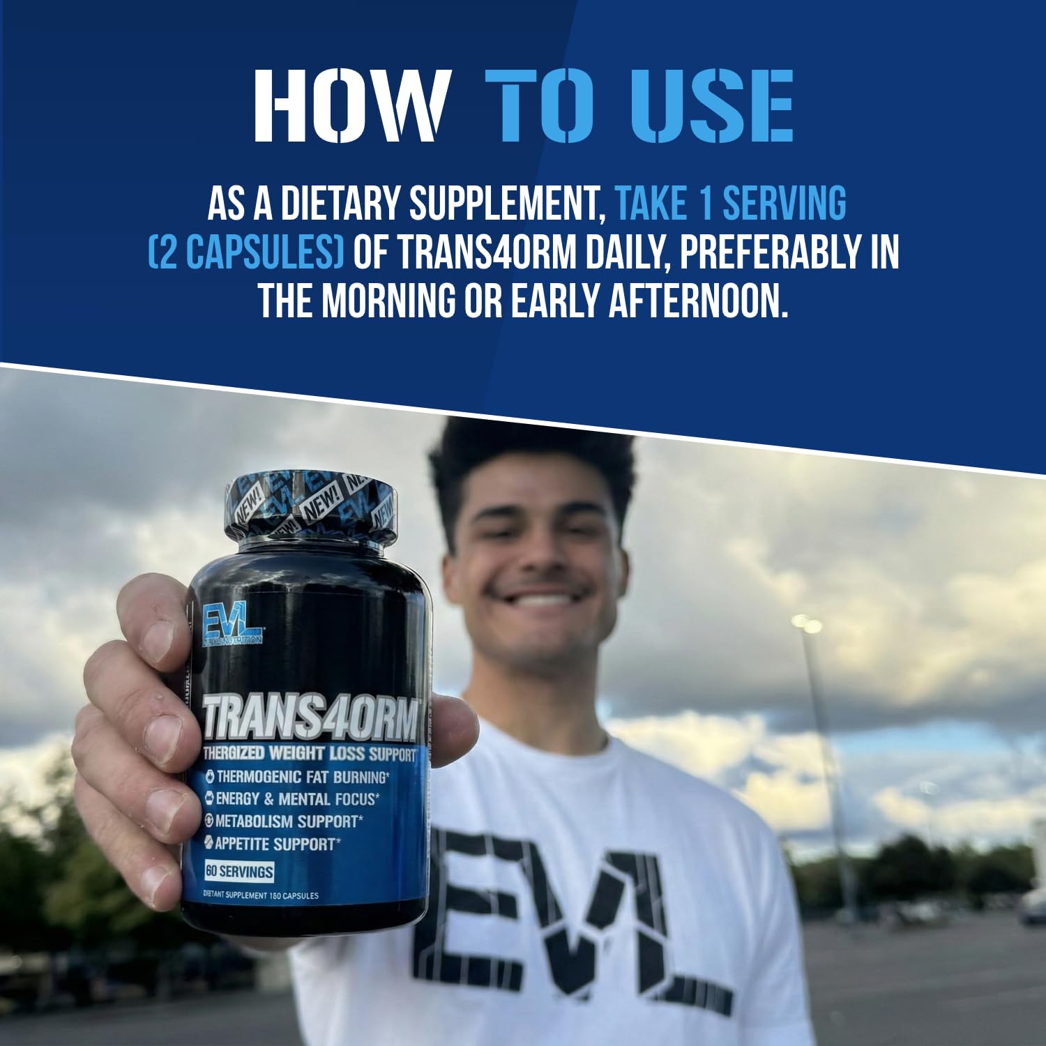 EVL Thermogenic Fat Burner Support - Fast Acting Weight Loss Energy and Appetite Support - Trans4orm Green Tea Supplement - dailyvitalstore