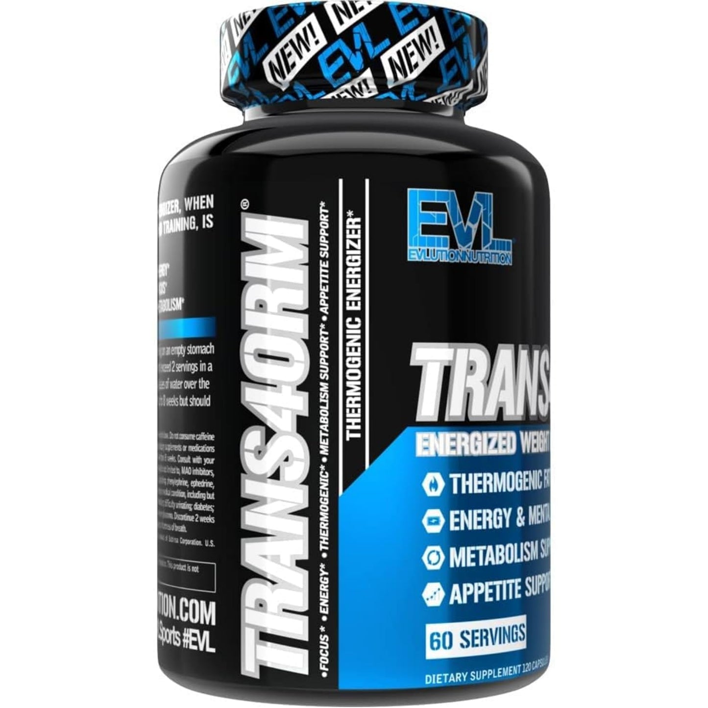 EVL Thermogenic Fat Burner Support - Fast Acting Weight Loss Energy and Appetite Support - Trans4orm Green Tea Supplement - dailyvitalstore