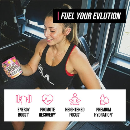 Evlution EVL BCAAs Amino Acids Powder - BCAA Energy Pre Workout Powder for Muscle Recovery Lean Growth and Endurance - Rehydrating Post Workout Recovery - dailyvitalstore