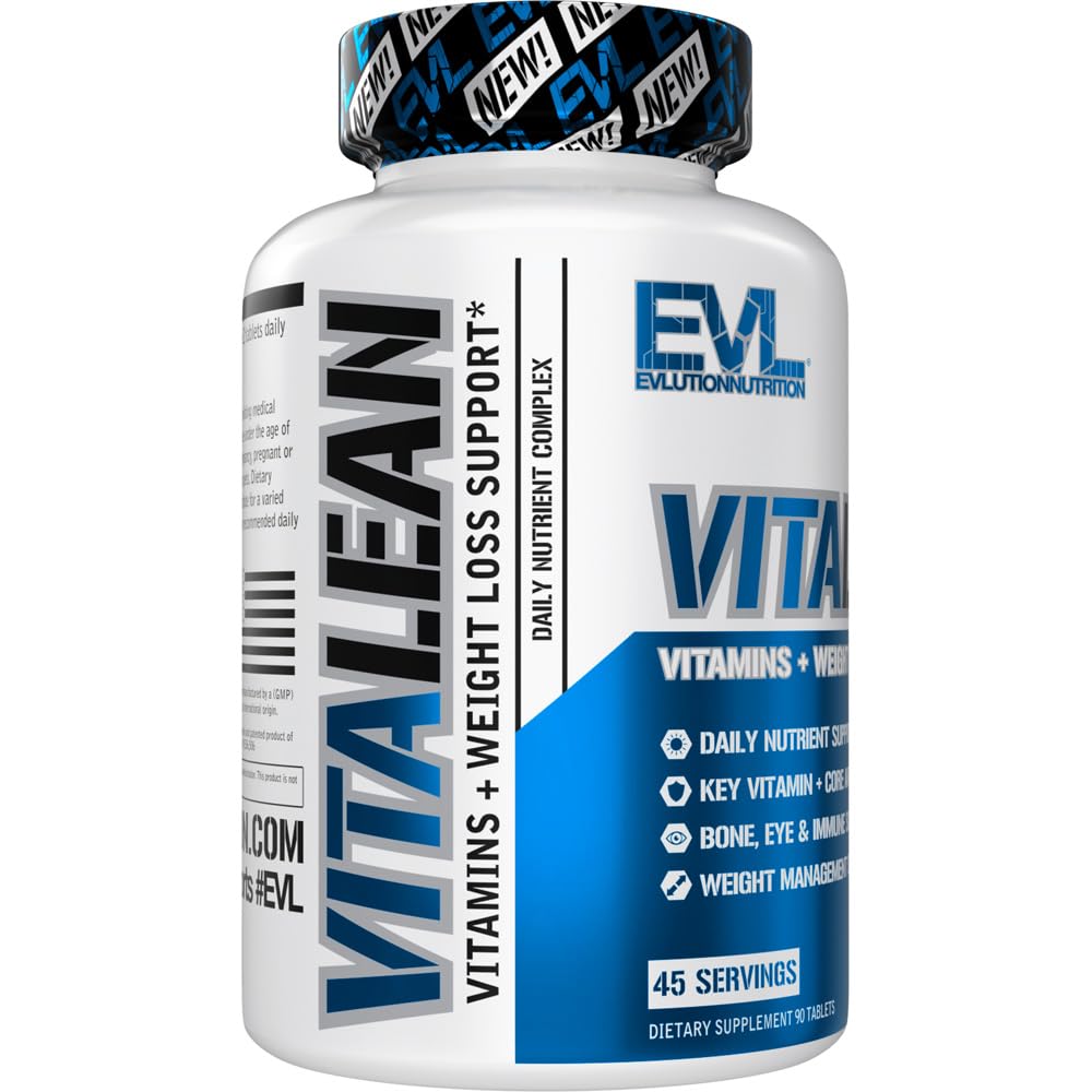 Evlution Nutrition VitaLean - Vitamins + Weight Loss Support - Key Vitamin + Core Antioxidant Support - Daily Nutrient & Weight Management Support - Bone, Eye & Immune Support - 45 Servings - dailyvitalstore