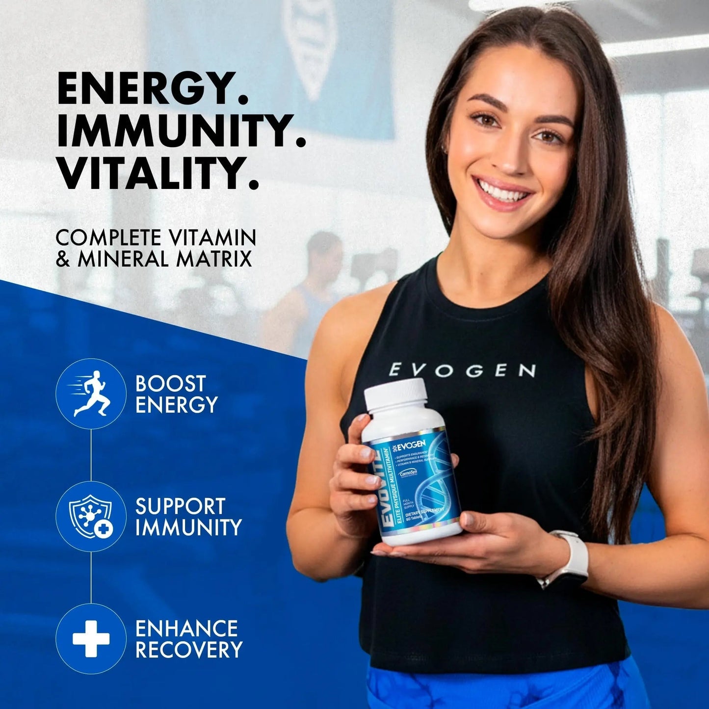 Evogen Evovite - Elite Physique Multivitamin for Women & Men | Advanced Formula for Endurance, Recovery, & Joint Health | - dailyvitalstore