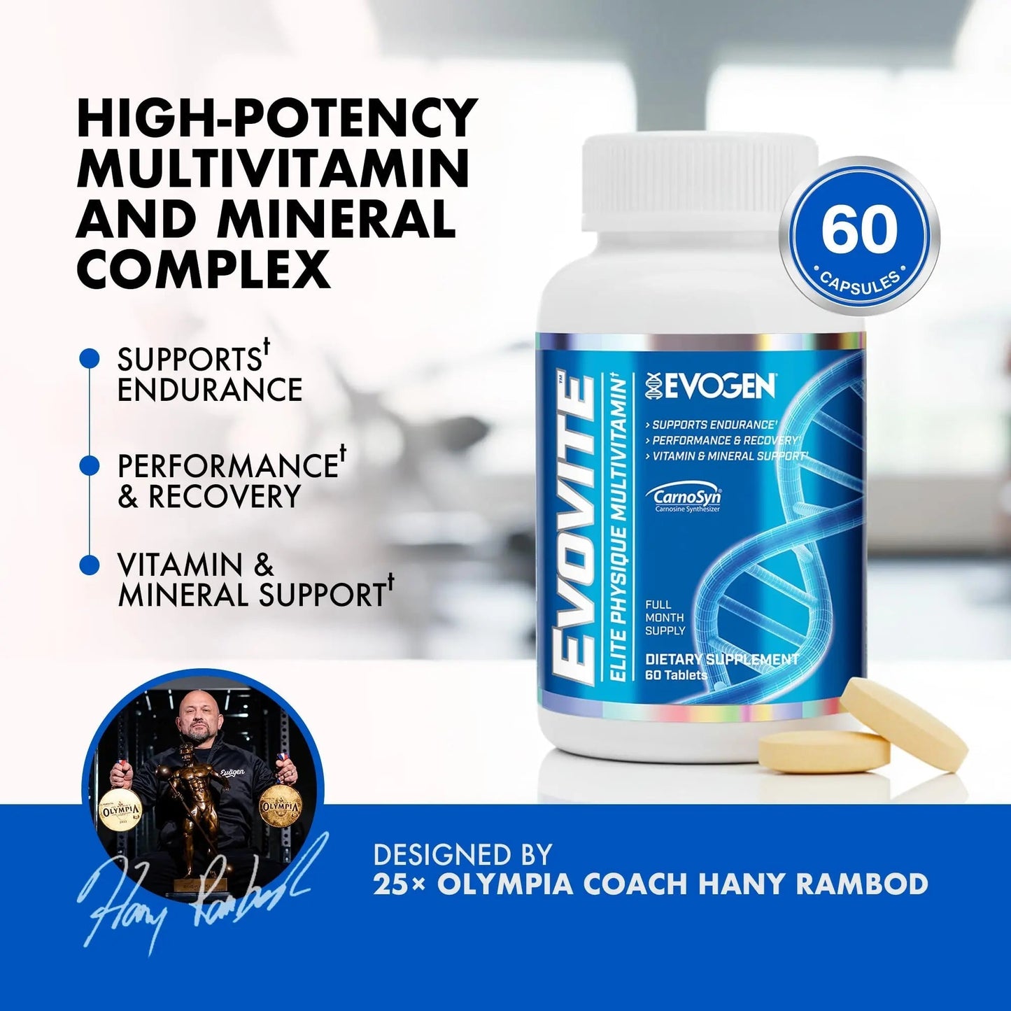 Evogen Evovite - Elite Physique Multivitamin for Women & Men | Advanced Formula for Endurance, Recovery, & Joint Health | - dailyvitalstore