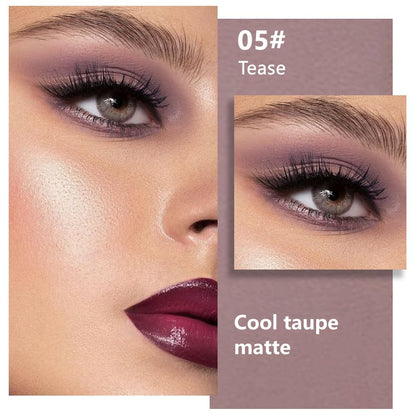 evpct Mauve Taupe Plum Matte Single Eye Shadow Palette Makeup for Older Women, Plum Lavender Purple Natural Cream Eyeshadow Palette for Green Eyes, High Pigment Mini Monochrome Eyeshadow - dailyvitalstore