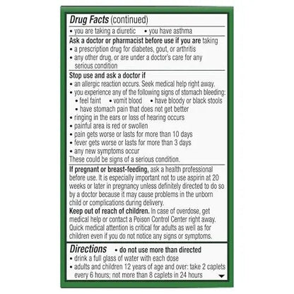 Excedrin Extra Strength Caplets for Headache Pain Relief, Acetaminophen 250mg, Aspirin 250mg, Caffeine 65mg, Pain Reliever, 24 count - dailyvitalstore
