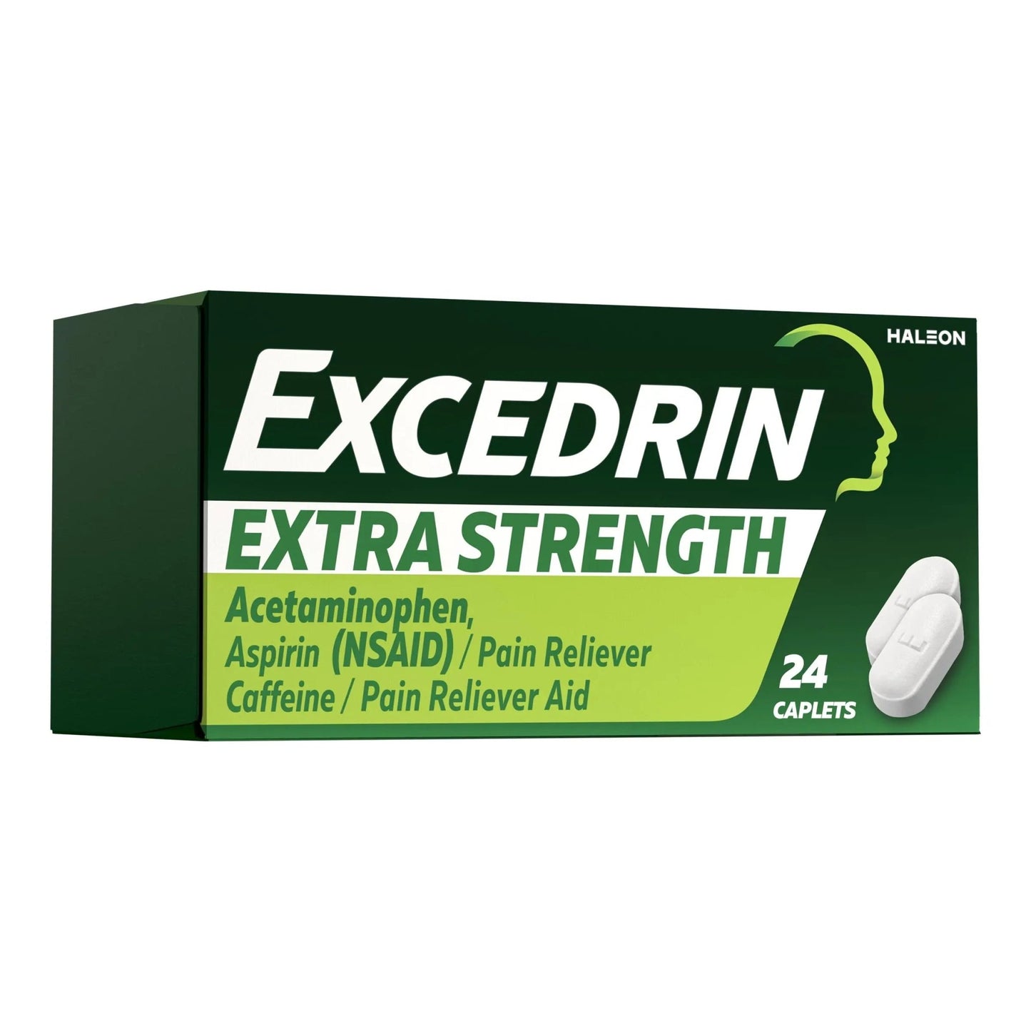 Excedrin Extra Strength Caplets for Headache Pain Relief, Acetaminophen 250mg, Aspirin 250mg, Caffeine 65mg, Pain Reliever, 24 count - dailyvitalstore