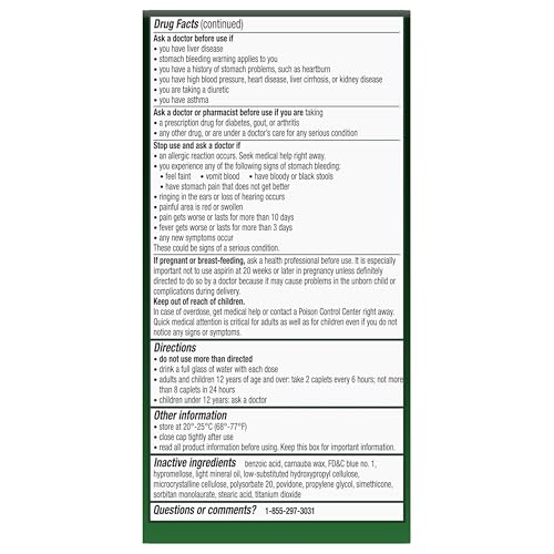 Excedrin Extra Strength Pain Relief Caplets for Headache Relief, Acetaminophen 250mg, Aspirin 250mg, Caffeine 65mg, Pain Reliever, 200 Count - dailyvitalstore