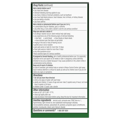 Excedrin Extra Strength Pain Relief Caplets for Headache Relief, Acetaminophen 250mg, Aspirin 250mg, Caffeine 65mg, Pain Reliever, 200 Count - dailyvitalstore