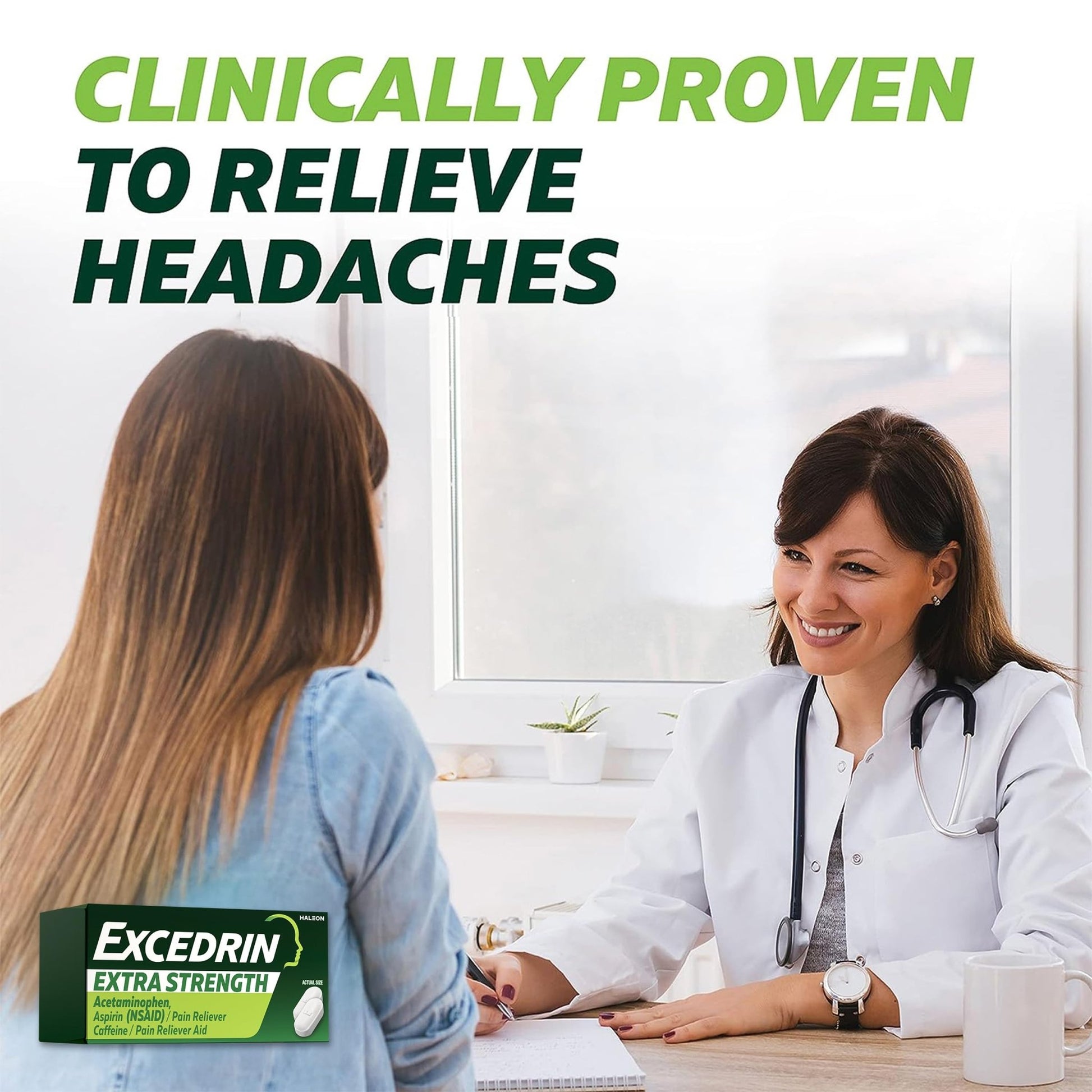 Excedrin Extra Strength Pain Relief Caplets for Headache Relief, Acetaminophen 250mg, Aspirin 250mg, Caffeine 65mg, Pain Reliever, 200 Count - dailyvitalstore