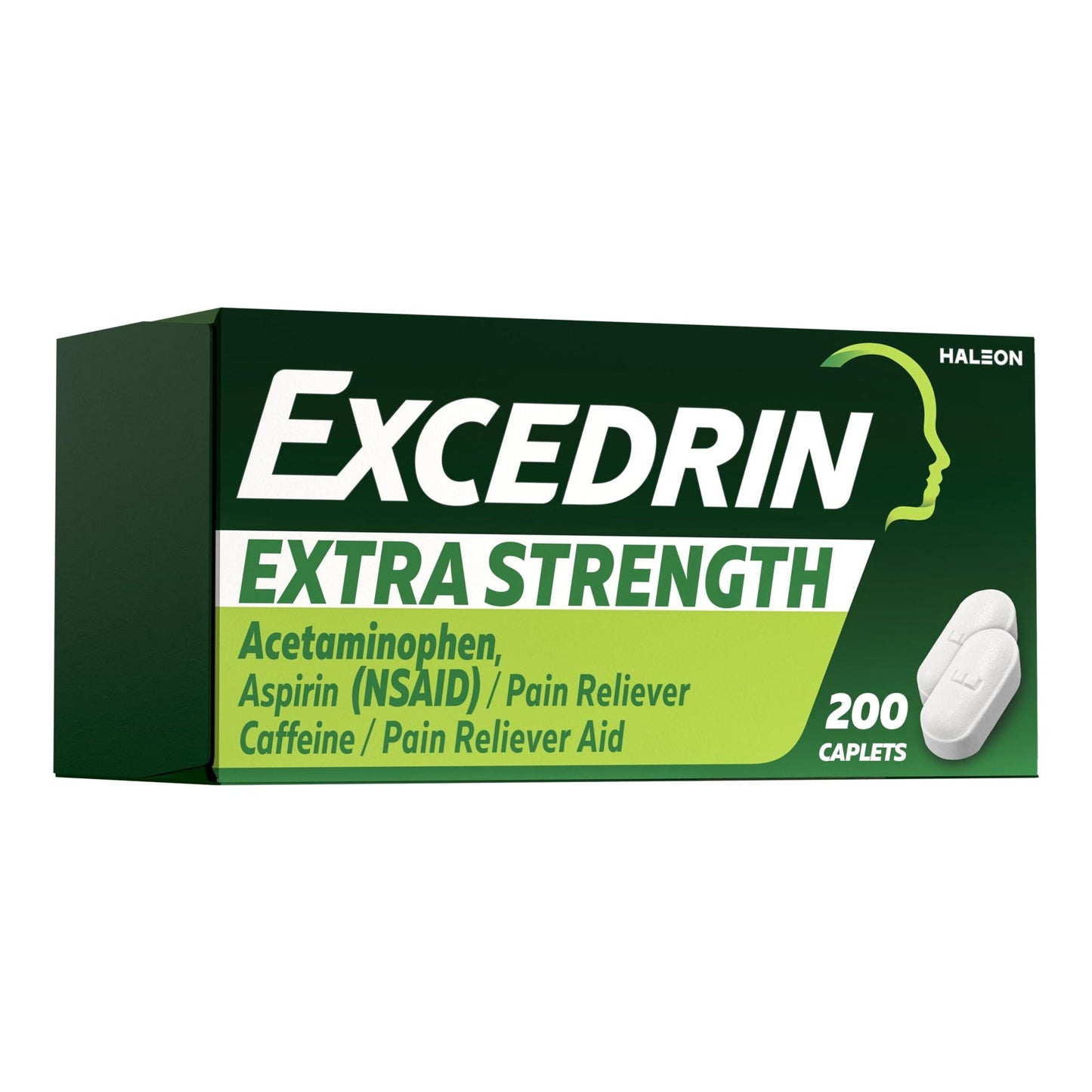 Excedrin Extra Strength Pain Relief Caplets for Headache Relief, Acetaminophen 250mg, Aspirin 250mg, Caffeine 65mg, Pain Reliever, 200 Count - dailyvitalstore
