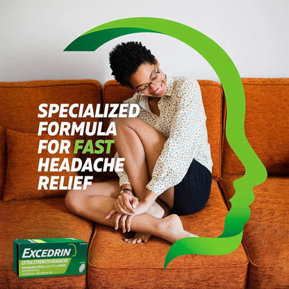 Excedrin Extra Strength Pain Relief Caplets – Headache Relief – 100 Count - dailyvitalstore