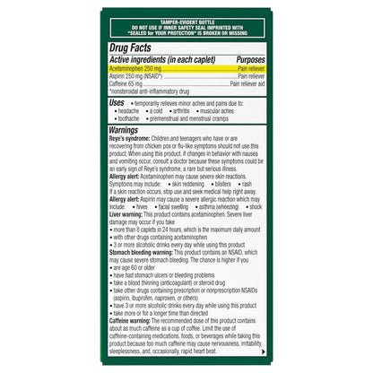 Excedrin Extra Strength Pain Relief Caplets – Headache Relief – 100 Count - dailyvitalstore
