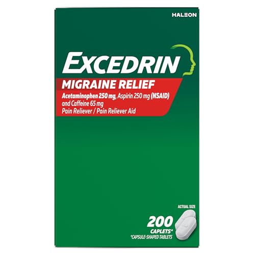 Excedrin Migraine Relief Caplets to Alleviate Migraine Symptoms - 200 Count - dailyvitalstore