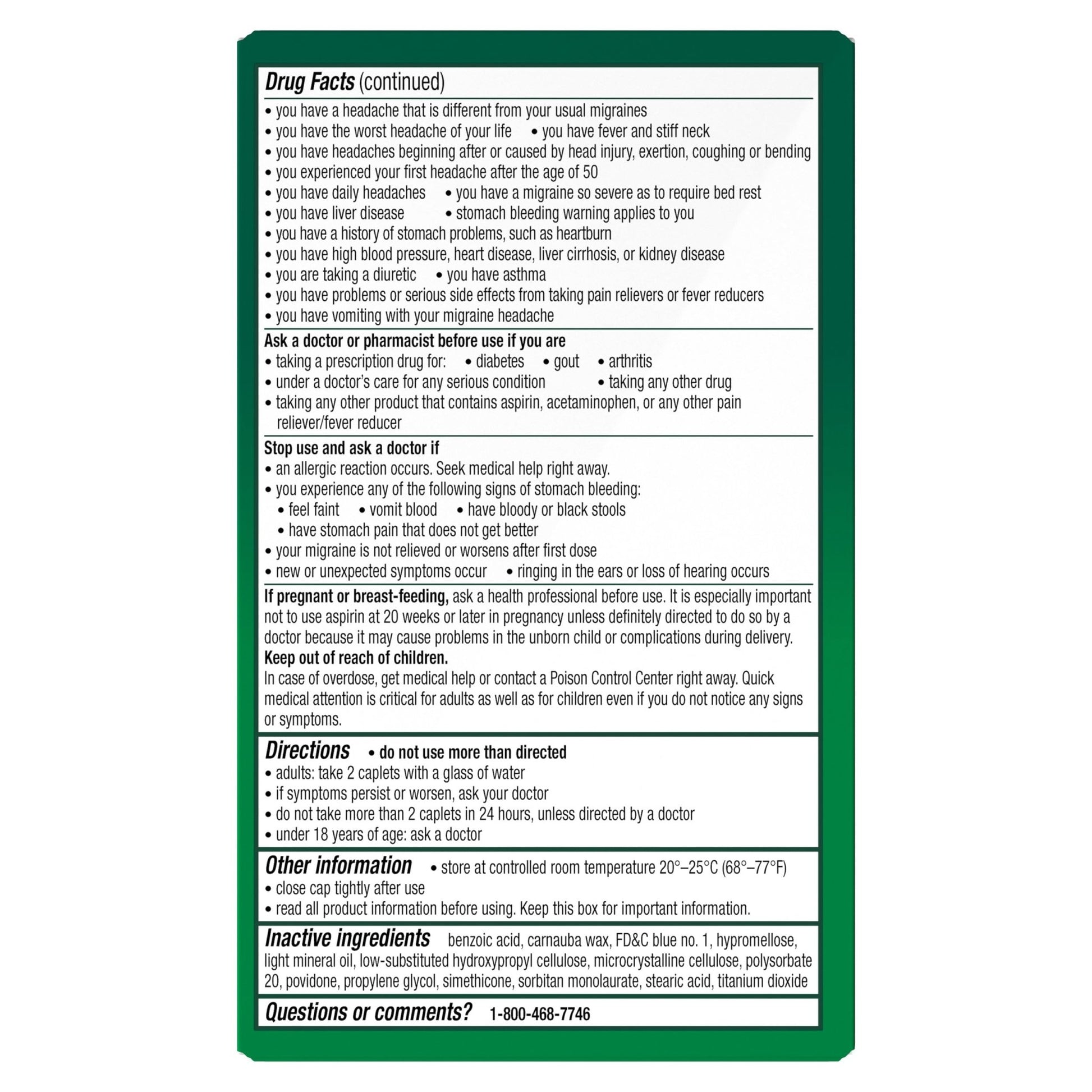 Excedrin Migraine Relief Caplets to Alleviate Migraine Symptoms - 200 Count - dailyvitalstore