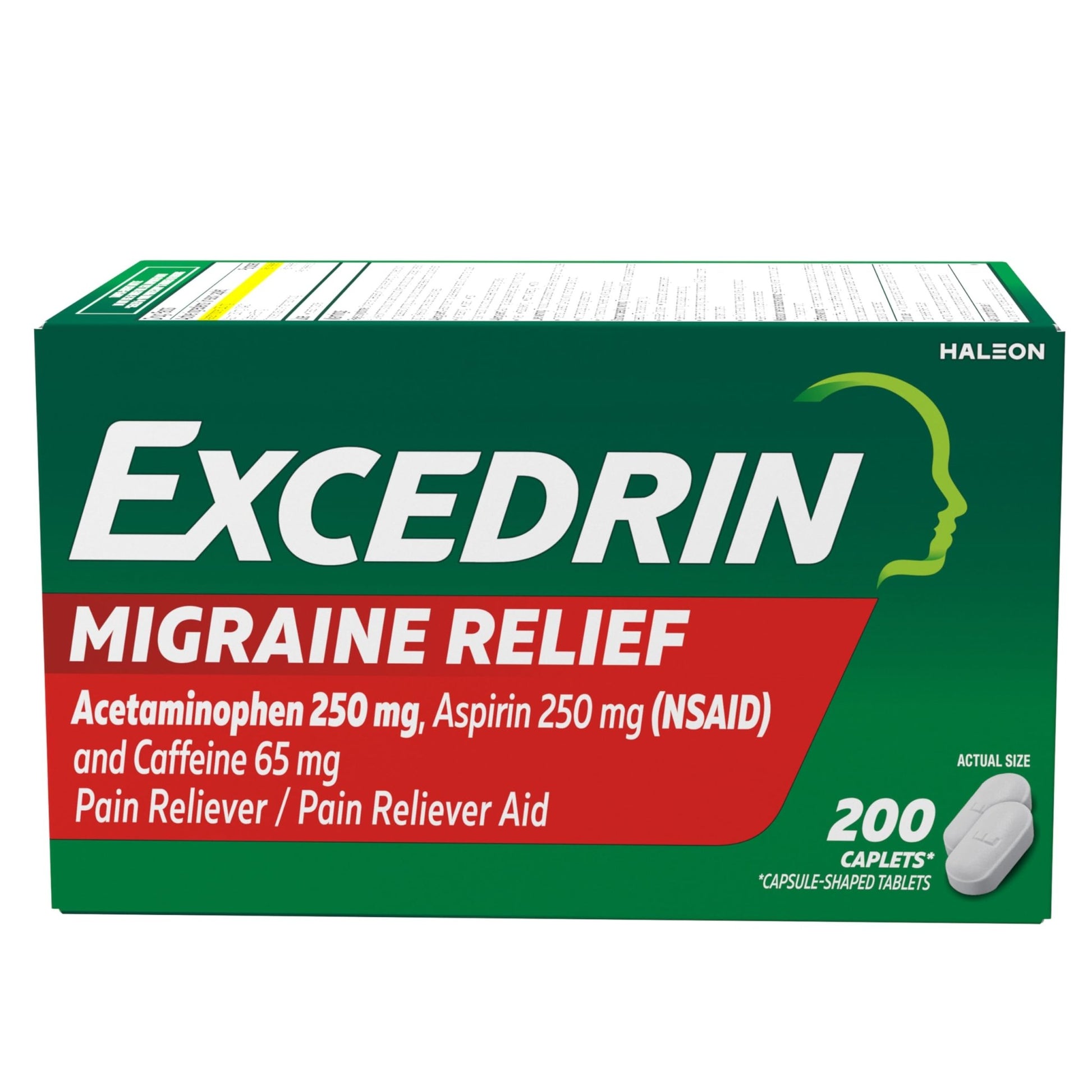 Excedrin Migraine Relief Caplets to Alleviate Migraine Symptoms - 200 Count - dailyvitalstore