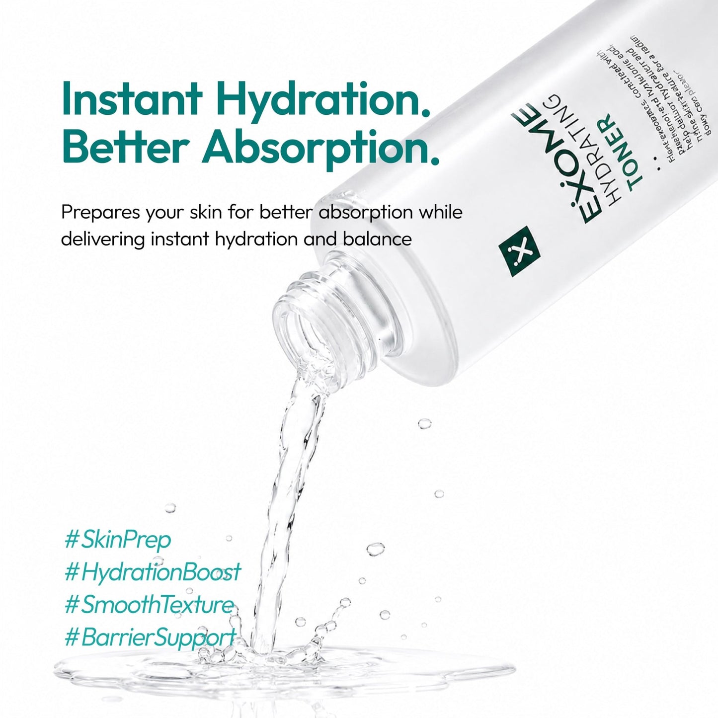 Exome Hydrating Toner, Greenery Aqua Base Starter for Glow Skin, Resveratrol Protective Barrier & 9-Peptide Complex for Elasticity & Wrinkle Care - dailyvitalstore