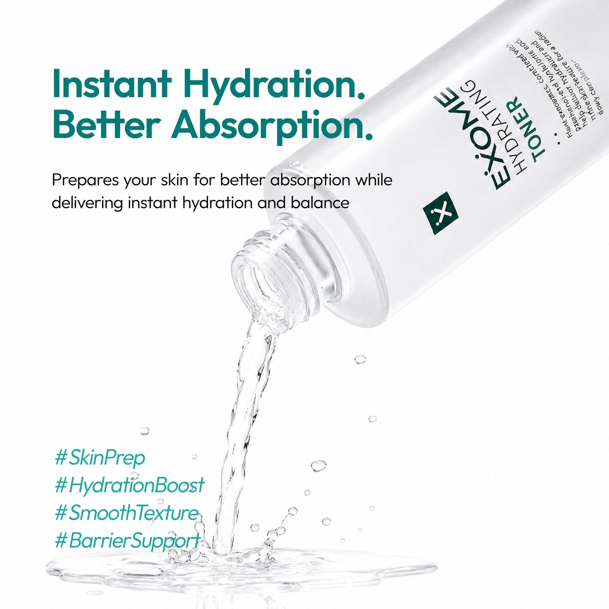 Exome Hydrating Toner, Greenery Aqua Base Starter for Glow Skin, Resveratrol Protective Barrier & 9-Peptide Complex for Elasticity & Wrinkle Care - dailyvitalstore