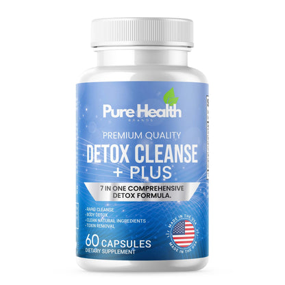 Extra Strength Fast Acting 7-in-ONE Advanced Formula - Full Body Cleanse - Detox & Liver Cleanse - Detox & Liver Repair, All Natural Toxins Remover, Healthy Cleansing Support for Liver (60 Capsule) - dailyvitalstore